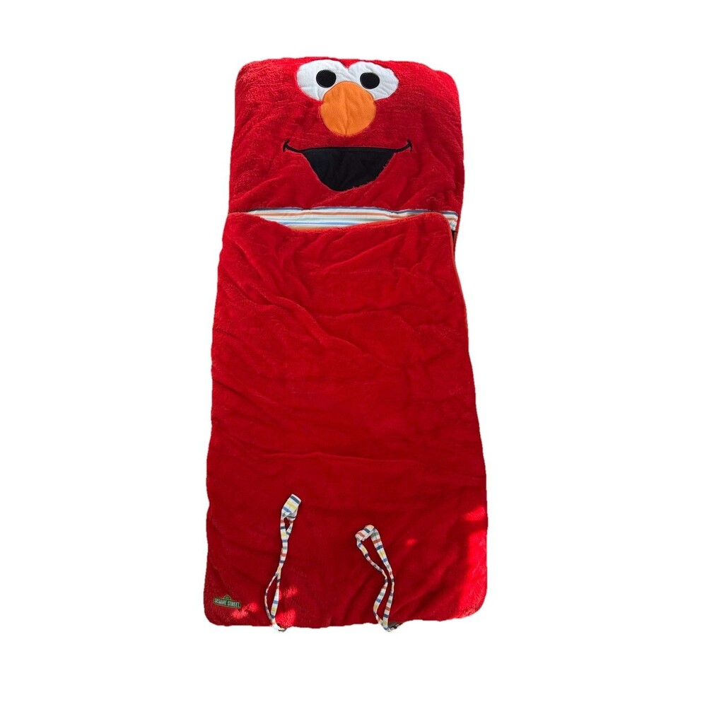 Crate & Barrel Land Of Nod Sesame Street ELMO Child Sleeping Bag HTF Preowned